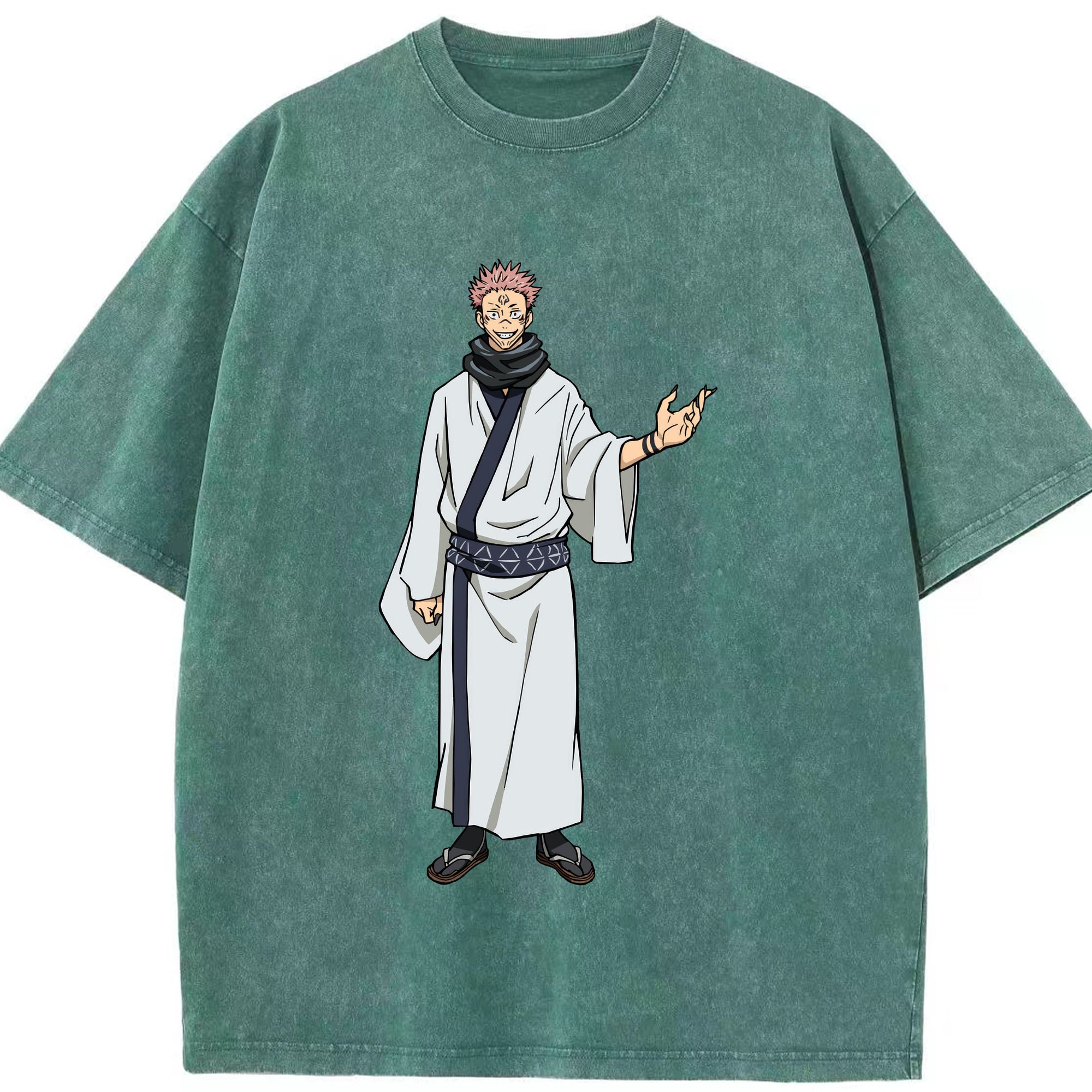 （画像用） 呪術廻戦 Jujutsu Kaisen 綿100% ヴィンテージ風 半袖Tシャツ（フロントプリント）